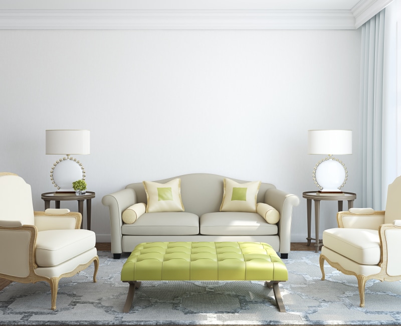 three dimensional, living room, chair, lighting equipment, home showcase interior, furniture, no people, set, seat, 5K, pillow, apartment, architecture