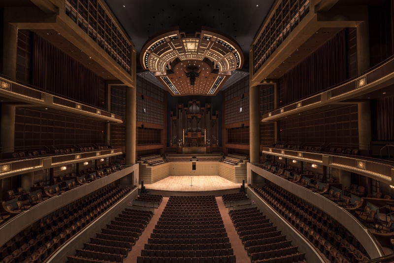 morton h myerson, built structure, opera, circle, ceiling, performance, america, luxury, usa, empty, the past, seat, seats, brow, design, downtown, arch