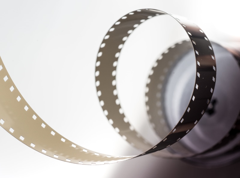 vintage, 4K, retro, technology, backgrounds, spiral, photography themes, curled up, film industry, cinematography, old, film reel, cinema, entertainment