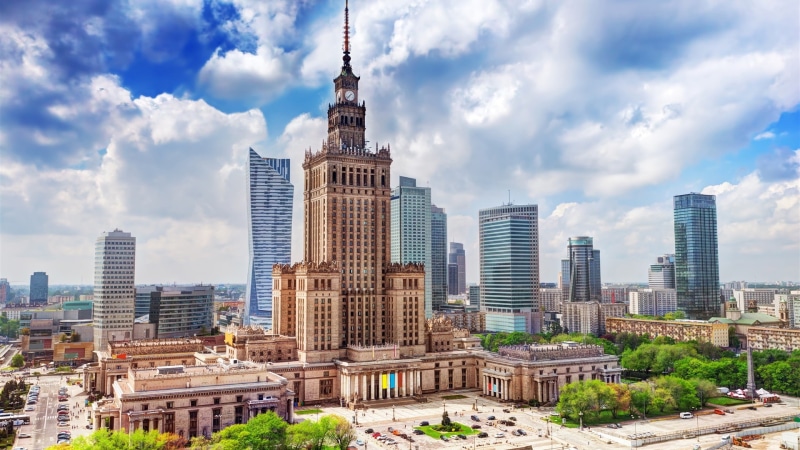 Poland, landscape, built structure, cloud - sky, city, office, nature, building, no people, Polish, building exterior, financial district, travel, travel destinations