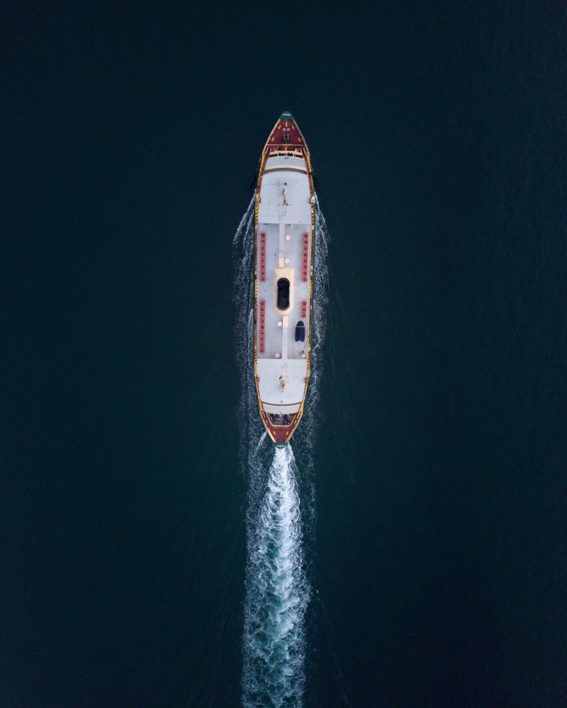 water, outdoors, transportation, looking down, sky, famous Place, sea, boat, vehicle, aerial view, nautical Vessel, sail, 2K, ocean, ship, mode of Transport