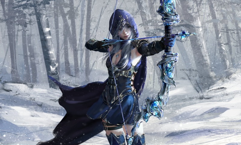fan art, video game girls, video game art, women, drawing, 5K, fantasy art, artwork, fantasy girl, video games, illustration, Ashe (League of Legends)