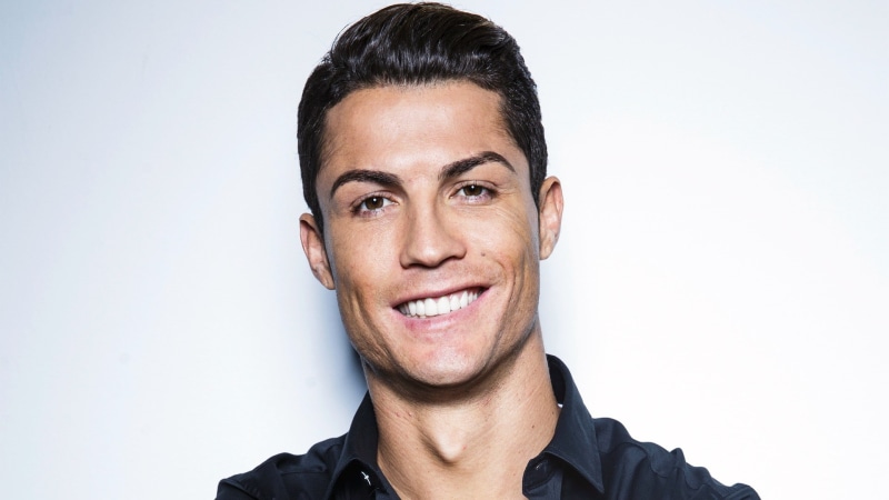 adult, 1080P, headshot, happiness, men, Cristiano Ronaldo, hairstyle, white background, hair, cut out, black hair, young adult, front view, one person