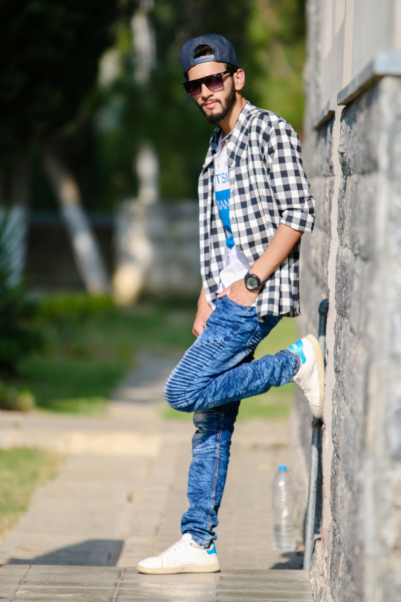 wall, stylish, hair style, male model, leisure activity, full length, footpath, adult, boy, pose, leaning, boys fashion, lifestyles, style, casual clothing