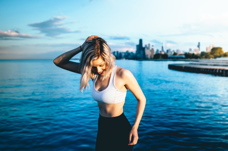 only women, sports, water, one Person, Fitness, girl, health, beauty, standing, city, three quarter length, focus on foreground, leisure activity, young Adult