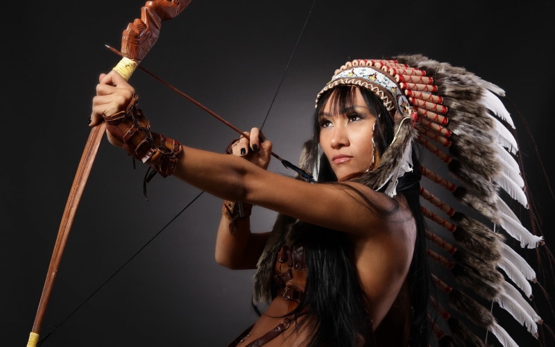 archery, archer, young women, skill, native, one person, young adult, real people, hunter, rope, arrow - bow and arrow, beautiful woman, indoors, model
