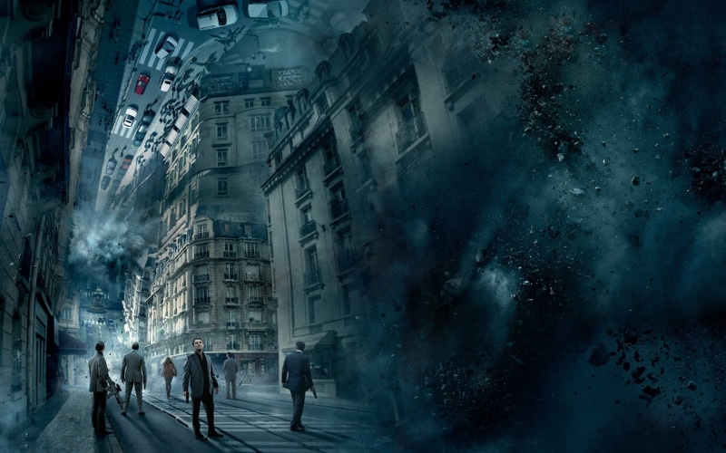 people, city street, building exterior, nature, night, architecture, snowing, movies, outdoors, street, cold temperature, building, group of people, 1080P