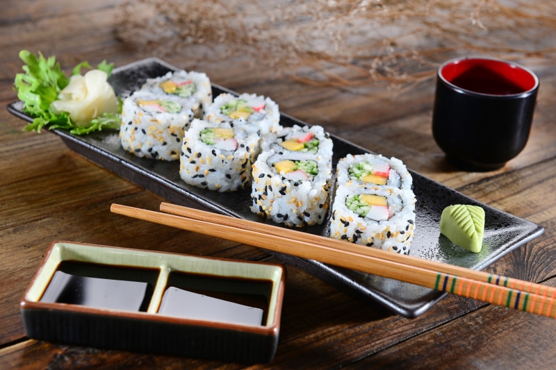 asian food, close-up, appetizer, chopsticks, healthy Eating, wellbeing, rice - Cereal Plant, table, sticks, gourmet, prepared Fish, cultures, chinese Culture