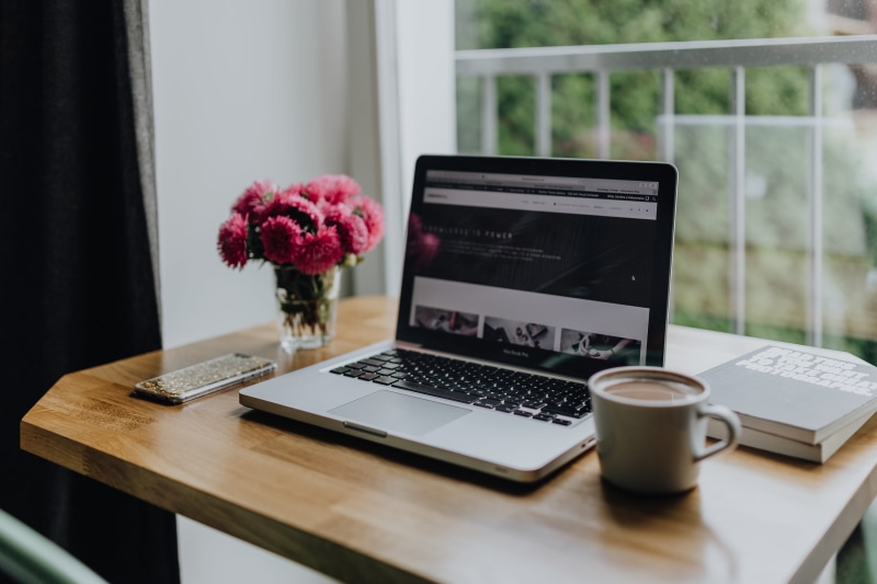 computer, communication, loft, vase, home interior, cappucino, study, office, portable information device, table, creative, cup, modern, indoors, workspace