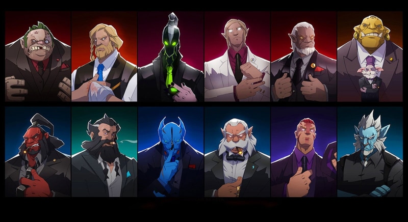 indoors, Omniknight, design, suit, set, group of people, front view, Axe, AntiMage, 720P, celebration, Kunkka, Dota 2, real people, backgrounds, business person