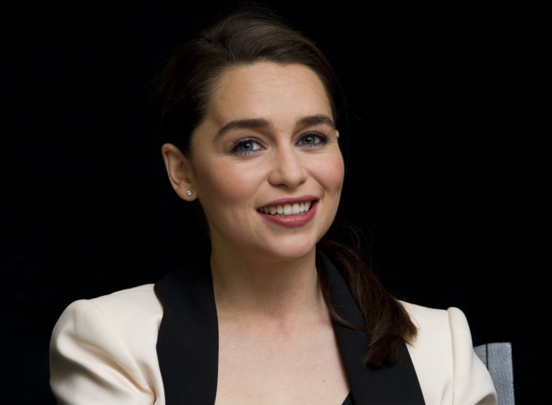 brunette, looking at viewer, portrait, headshot, one person, black background, clark, actress, business person, happiness, brown hair, indoors, emilia