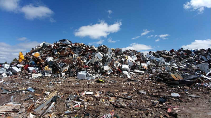 outdoors, landfill, waste, dirty, 4K, recycling center, scrapyard, environment, day, heap, waste management, chaos, environmental issues, junkyard, recycling