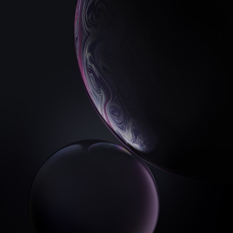 iOS 12, Gray, Stock, 1080P, HD, Bubbles, iPhone XR