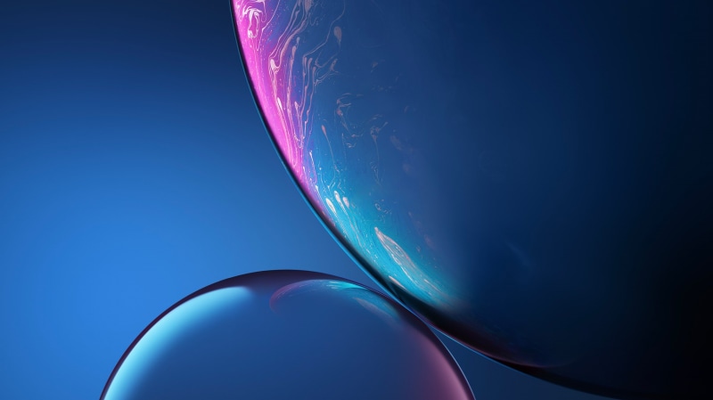 iPhone, Stock, xr, Blue, 1080P, Bubbles
