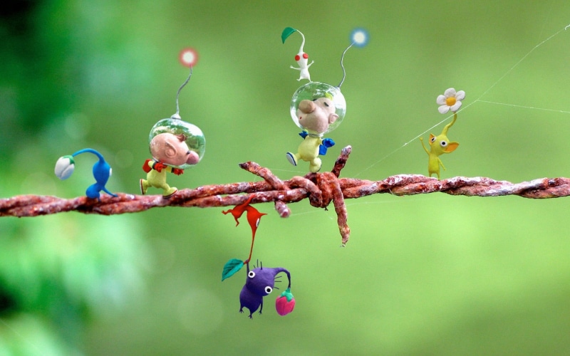 vertebrate, Nintendo, group of animals, 1080P, focus on foreground, animal themes, close-up, animals in the wild, character, plant, digital art, nature