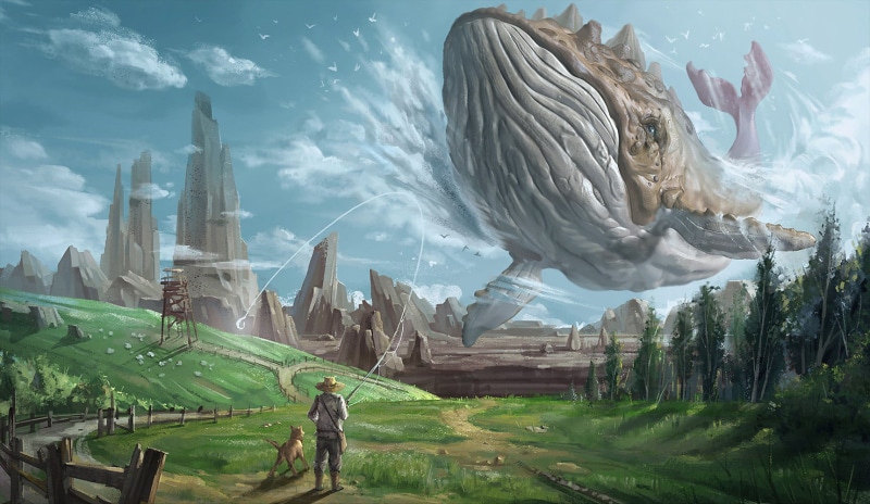 craft, outdoors, built structure, cloud - sky, nature, creativity, representation, man, travel destinations, fantasy art, 720P, sky, statue, building