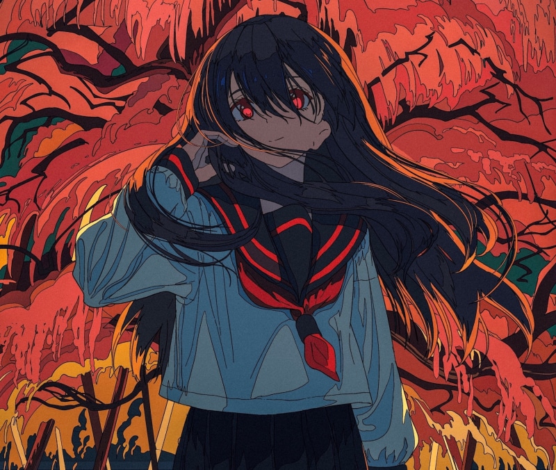 artwork, front view, Halloween, evil, mural, red, graffiti, leisure activity, adult, DubstepGutter, art and craft, representation, young adult, nature