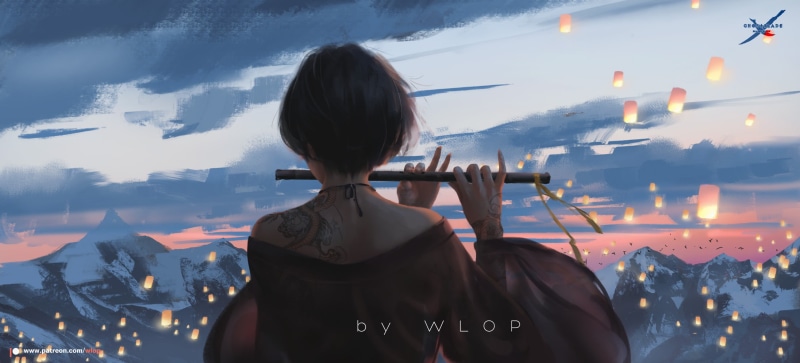 WLOP, GhostBlade ( comics ), 1080P, digital art, fantasy girl