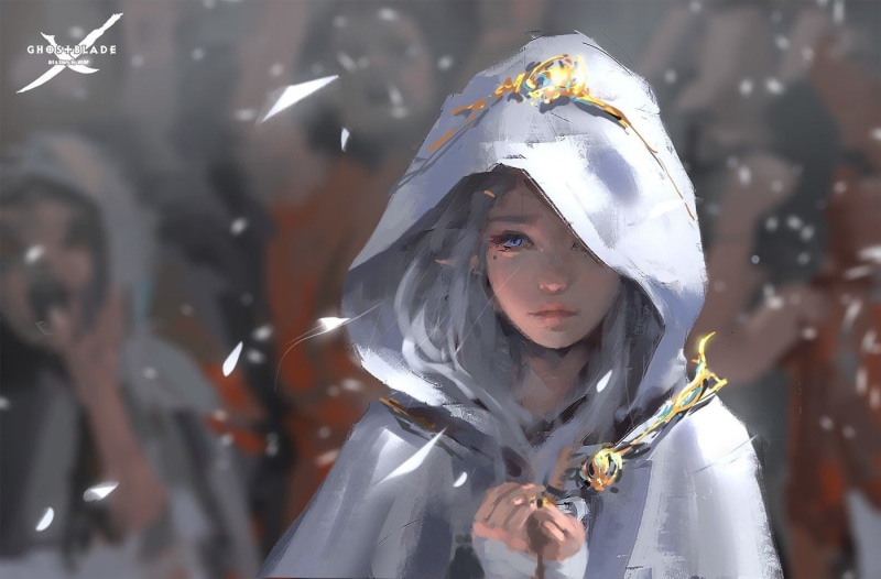 720P, Ghostblade, fantasy Art, WLOP