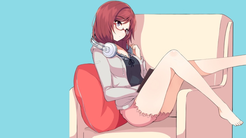 young adult, one person, Nishikino Maki, sitting, high heels, portrait, studio shot, beautiful woman, red, young women, 1080P, clothing, Love Live!