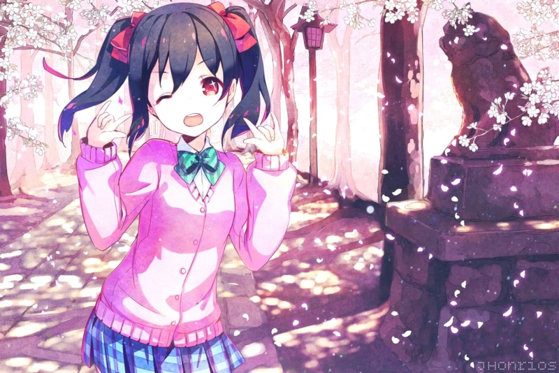 standing, 1080P, women, representation, creativity, Anime, childhood, obscured face, pink color, human representation, Love Live!, one person, real people