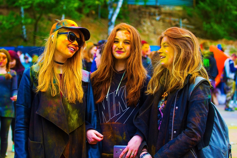 hug, summer, group of people, adult, lifestyles, 5K, walk, bright, outdoors, the festival of colors, flashmob, rain, city, hair, man, photo, festival