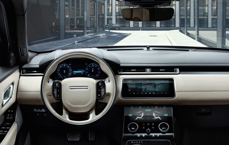 dashboard, technology, luxury cars, reflection, motor vehicle, indoors, vehicle interior, 4K, 2018 Cars, car, transportation, Range Rover Velar S, control