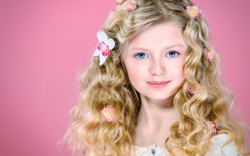 haired, Smile, Blonde, Cute, 2K, Eyes, Girl, Blue, Curly, brown, Hair