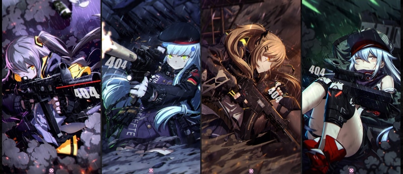 UMP45 (Girls Frontline), UMP9 (Girls Frontline), G11 (Girls Frontline), 1080P, Girls Frontline, Video Game, HK416 (Girls Frontline)