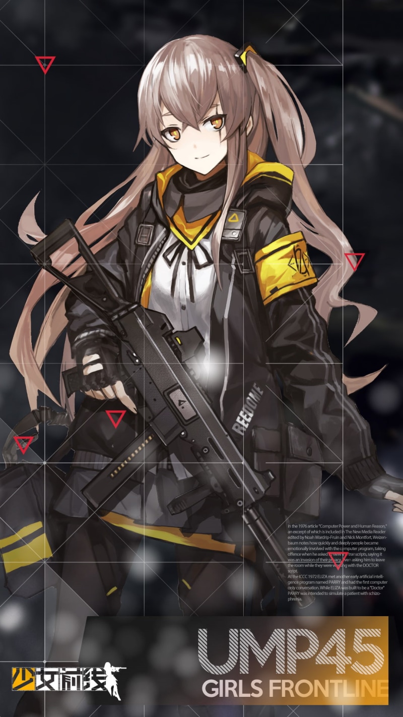 Girls Frontline, girls with guns, Girls_Frontline, gun, ump45 (Girls Frontline), 1080P, anime