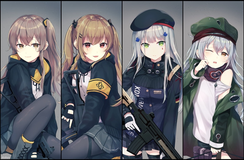 uniform, boys, UMP45 (Girls Frontline), front view, men, representation, fun, mask, looking at camera, group of people, day, waist up, real people, child