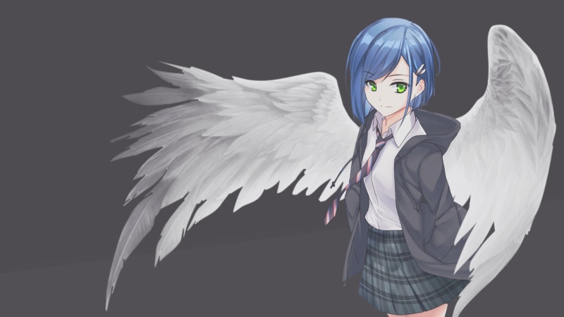 costume, leisure activity, anime girls, animal body part, white color, anime, Ichigo (Darling in the FranXX), costume wing, waist up, one person, bird