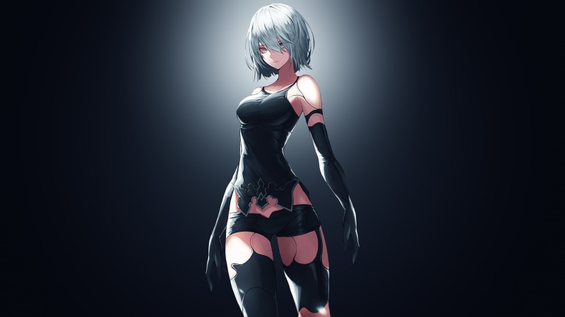 NieR, 1080P, A2 (Nier: Automata), Nier: Automata, thigh-highs
