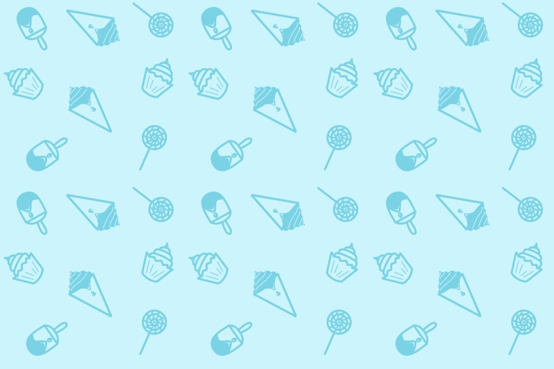 Seamless, Blue, Cupcakes, Minimalism, creams, Snacks, Lollipop, Candy, Sweets, Ice Cream, ice, Texture, 2K, digital