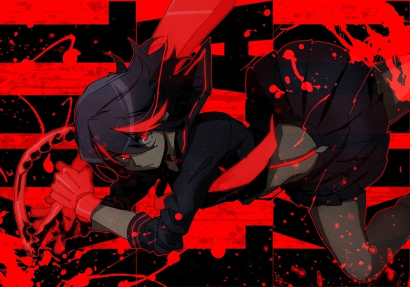 people, group of people, digital composite, illuminated, performance, real people, Kill la Kill, full length, sport, Matoi Ryuuko, orange color, obscured face