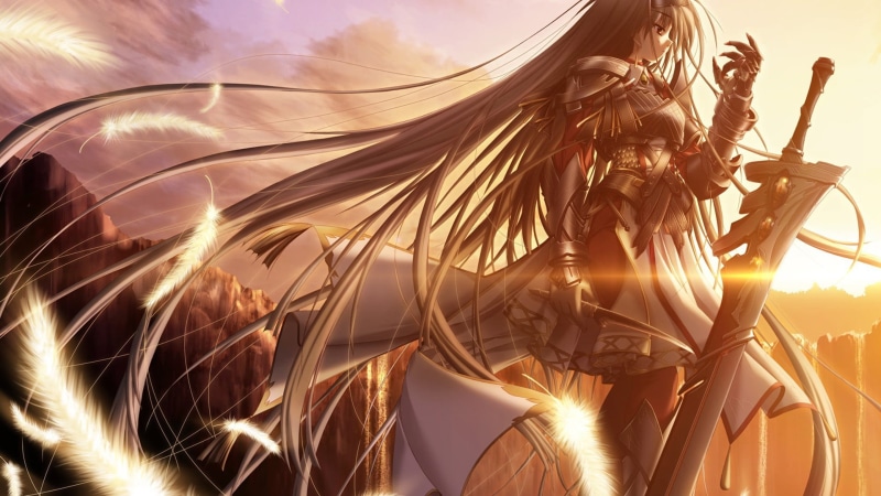 1080P, artwork, no people, haired, women, plant, warrior, wind, fantasy art, close-up, nature, beauty in nature, armor, sunbeam, anime girls, female, agriculture