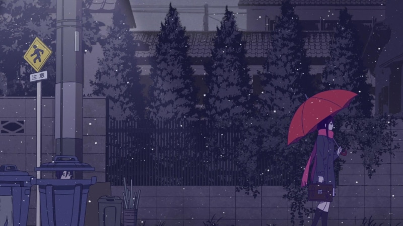 Iki Hiyori, looking away, Noragami, umbrella, Yato (Noragami), 1080P, brunette, long hair, anime girls