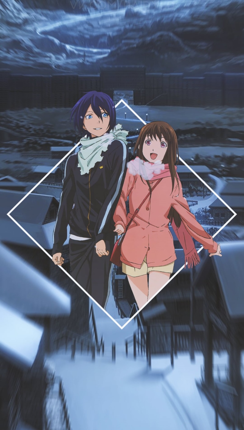 Yukine (Noragami), picture-in-picture, anime girls, Noragami, Yato (Noragami), anime, anime boys, 720P