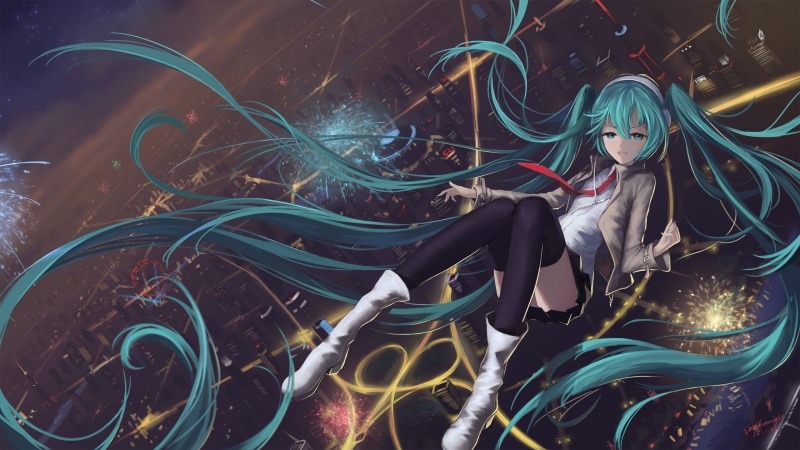futuristic, untitled, illuminated, glowing, fireworks, art, painted Image, light, fantasy, thigh-highs, art and craft, illustration, vector, curve, magic