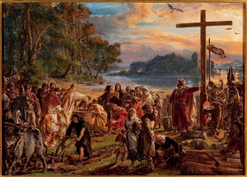 1080P, Poland, The Introduction of Christianity to Poland, Polish, Jan Matejko, classical art