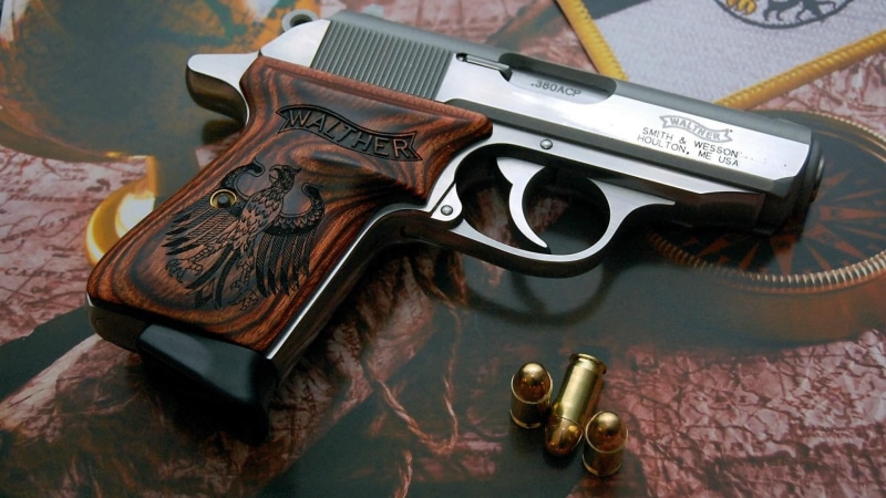 handgun, protection, social issues, glasses, 1080P, trigger, leather, still life, old, indoors, personal accessory, gun, communication, high angle view