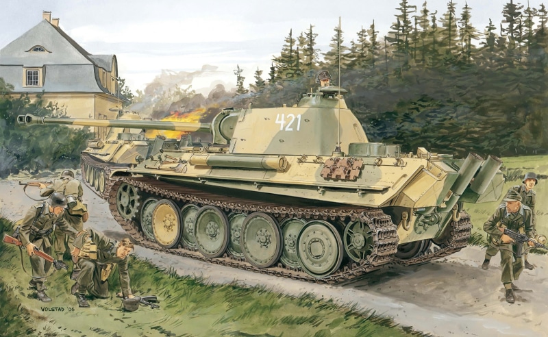 Panzerkampfwagen V, German, 2K, Ausf. G, plant, PzKpfw V, body Armor, outdoors, gun, world War II, mode of transportation, Figure, transportation, military Land Vehicle
