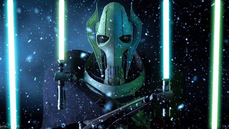 obscured face, Lightsaber, aggression, 1080P, Close-Up, Green Lightsaber, protection, portrait, Blue Lightsaber, one person, nature, front view, disguise