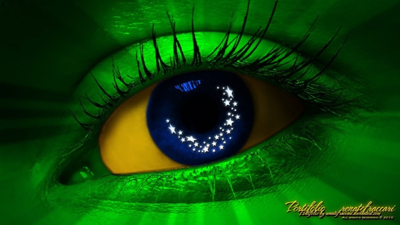 x, azumanga, hd, Green, digital, px, anime, Yellow, Blue, 1080P, brazil, art, eyes, 1920x1080 px