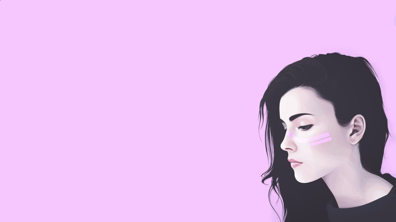 1920x1080 px, digital art, women, brunette, hd, michael, artwork, yuschav, x, people, px, PINK, background, jordan, art, 1080P, simple background, arly