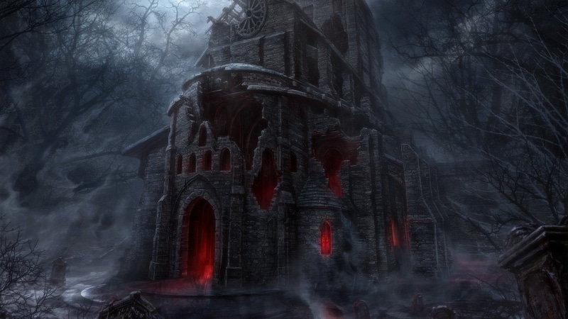 creepy, x, dark, hd, 1080P, 1920x1080 px, px, art, celebrity, digital art, fantasy, digital, artwork, Church, diablo, people, Diablo III, fantasy art