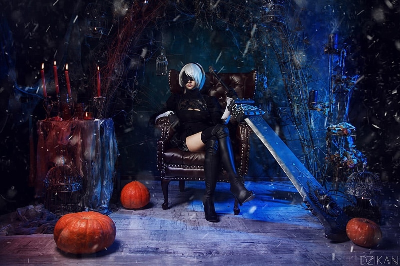 holiday, architecture, magic, Disharmonica, model, food and drink, winter, black dress, spooky, 720P, real people, nature, autumn, NieR, 2B (Nier: Automata)
