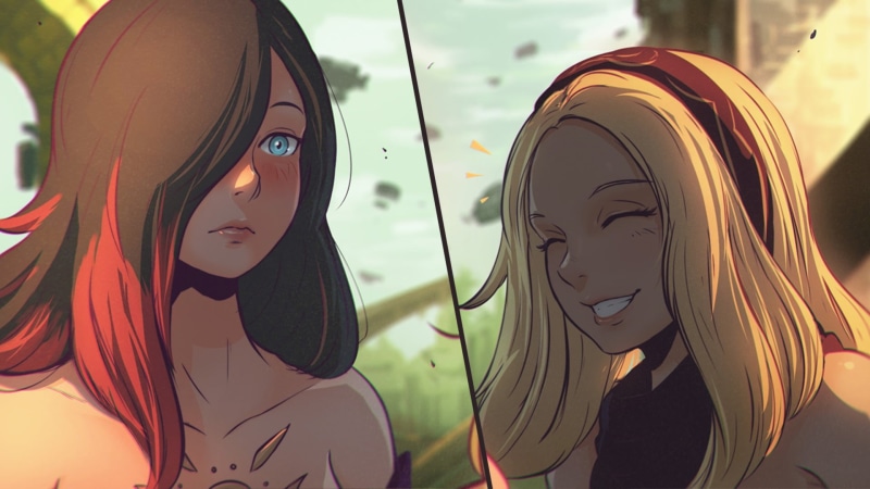 portrait, character, hairstyle, human representation, focus on foreground, leisure activity, Koyorin, art and craft, two, representation, Kitten (Gravity Daze)
