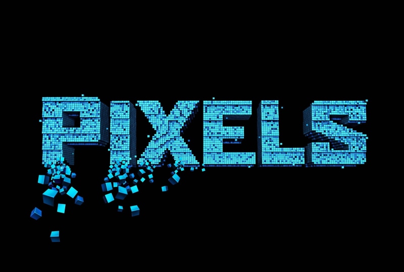 data, text, illuminated, communication, pixel art, black, black background, studio shot, 3D, blue, no people, pixels, cube, 2K, typography