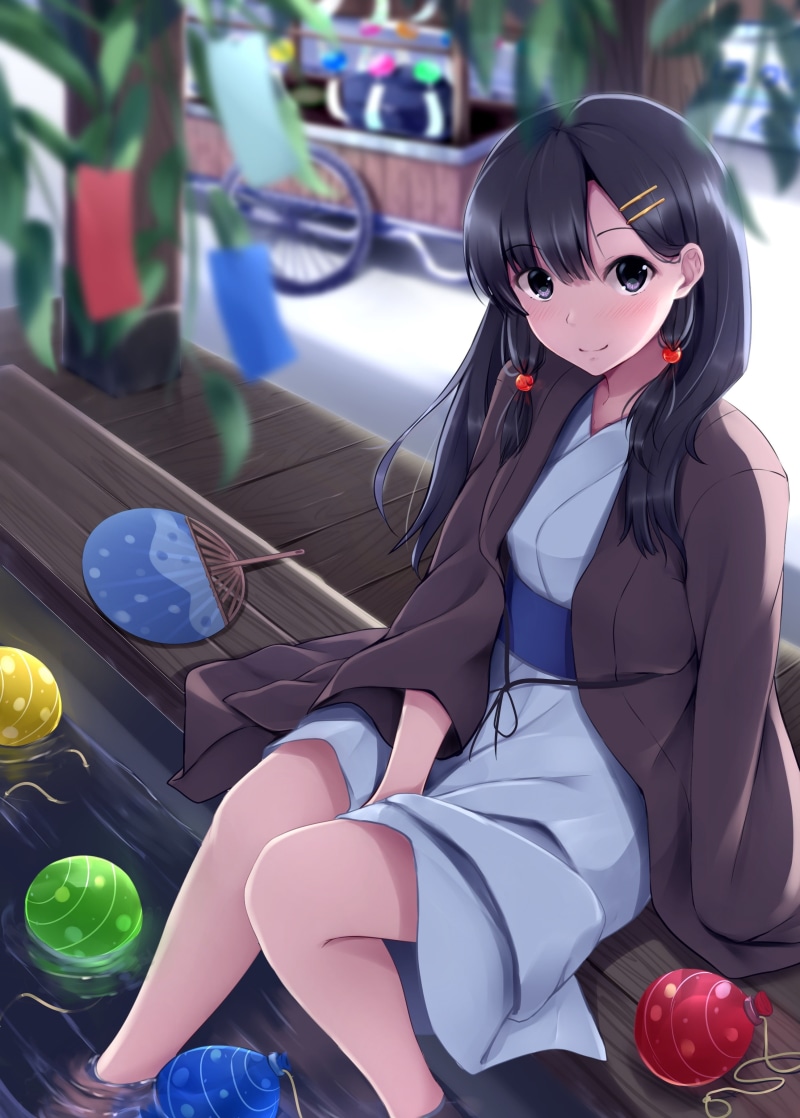 adult, women, beautiful woman, one person, 2K, clothing, wet, leisure activity, females, anime, focus on foreground, lifestyles, mask, fashion, black hair